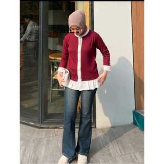 Cardigan Knit Korean Style || Kardigan Knit Model  Korea || Kardiga Wanita Terbaru