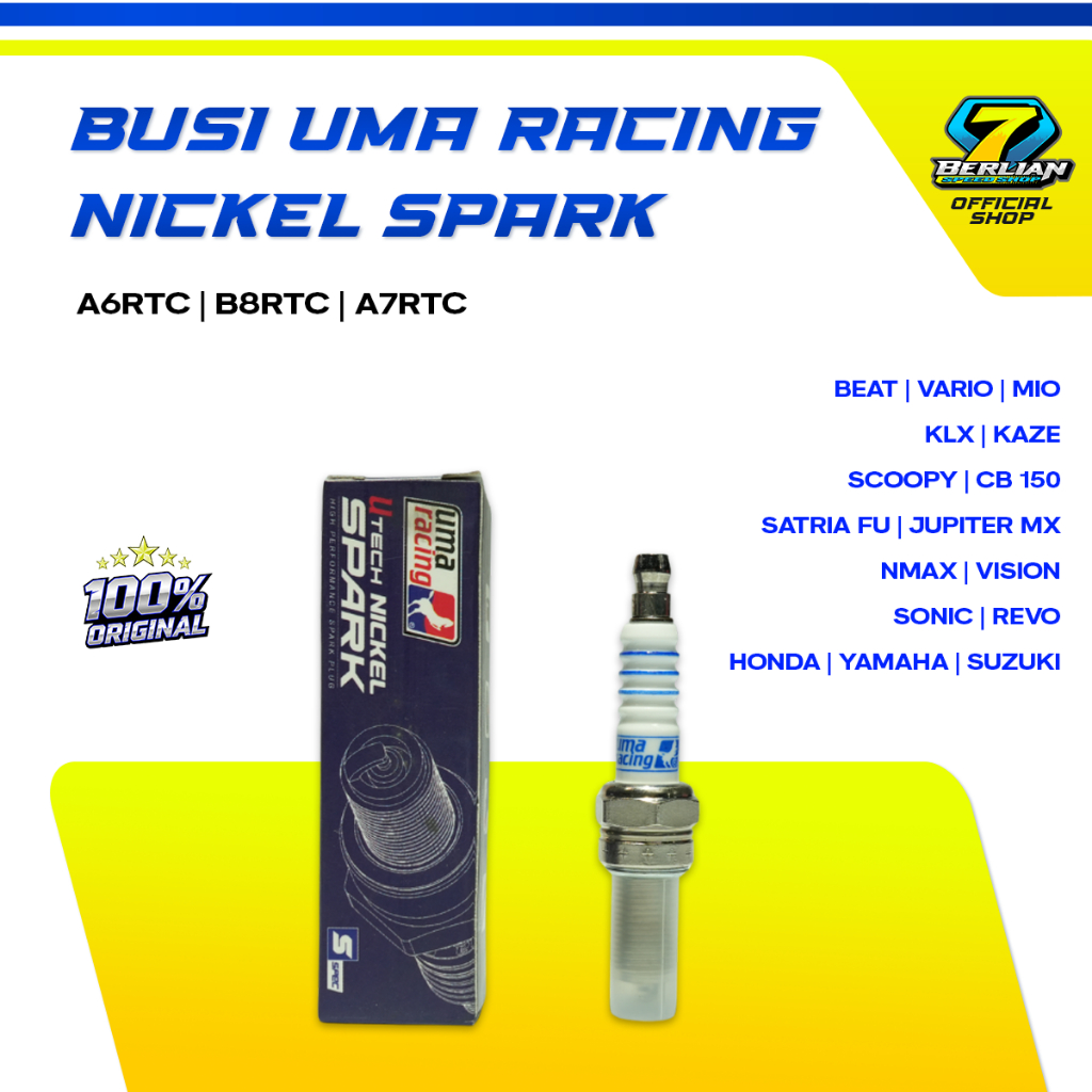 UMA RACING A6RTC-A7RTC-B8RTC SPARK PLUG ORIGINAL 100%