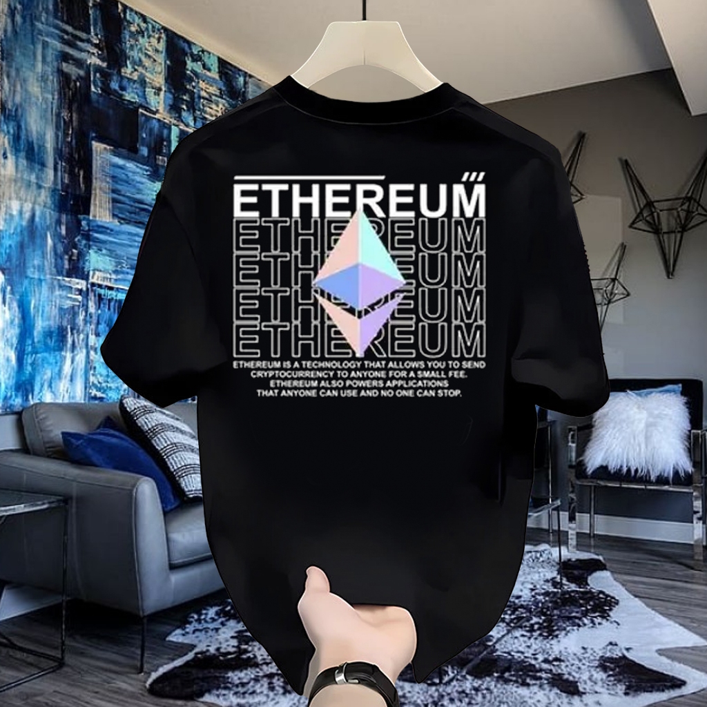 CRYPTOCURRENCY ETHEREUM Vitaly Dmitrievich Buterin T Shirt Distro Ethereum Cotton Combed 24S 200 GSM