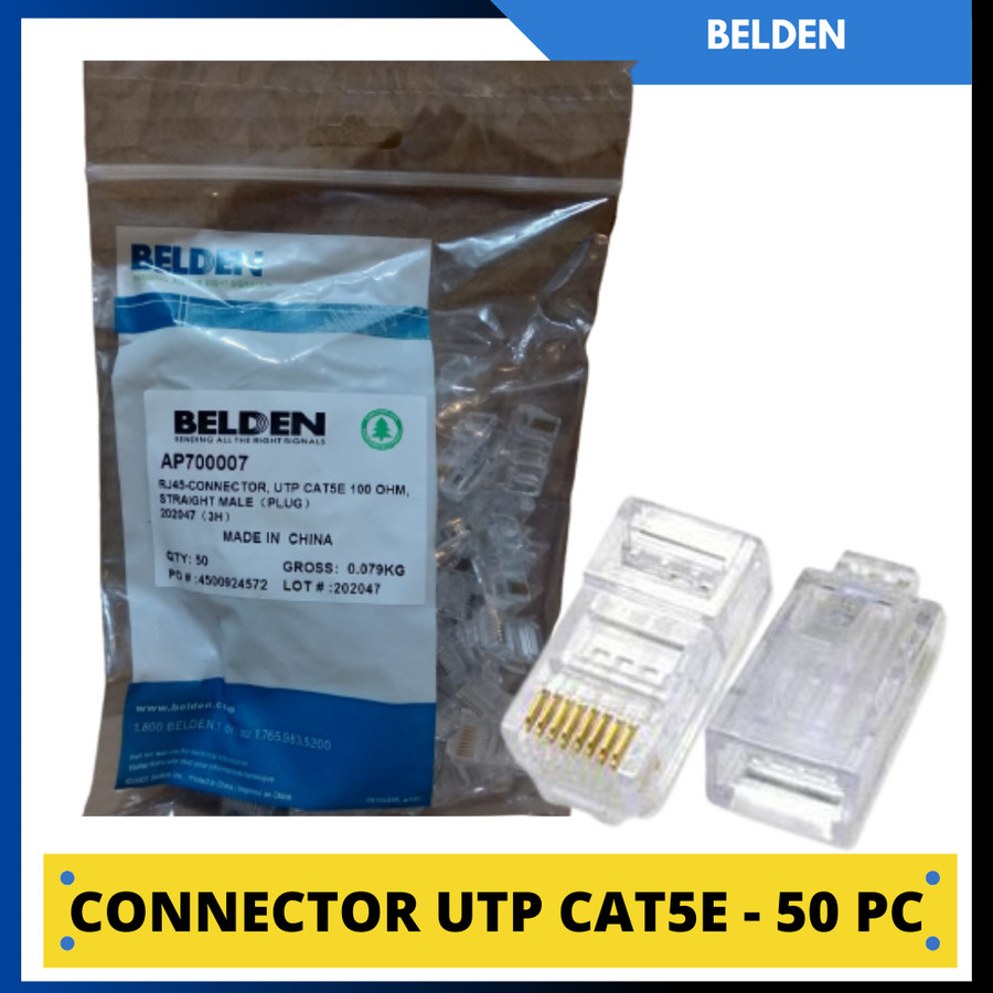 ต้นฉบับ BELDEN RJ45 CAT5E UTP CONNECTOR - 50 ชิ้น