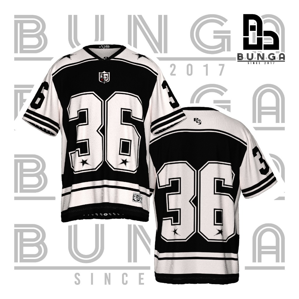 BUNGA Jersey Retro Number Series 36 Vintage Milano Oversize Padel Gym Futsal Ball ล่าสุด