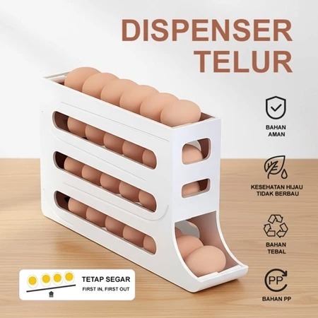 NHD Egg Storage Rack ถาดไข่ Negri Kampung Omega Egg Dispenser 4 ชั้น