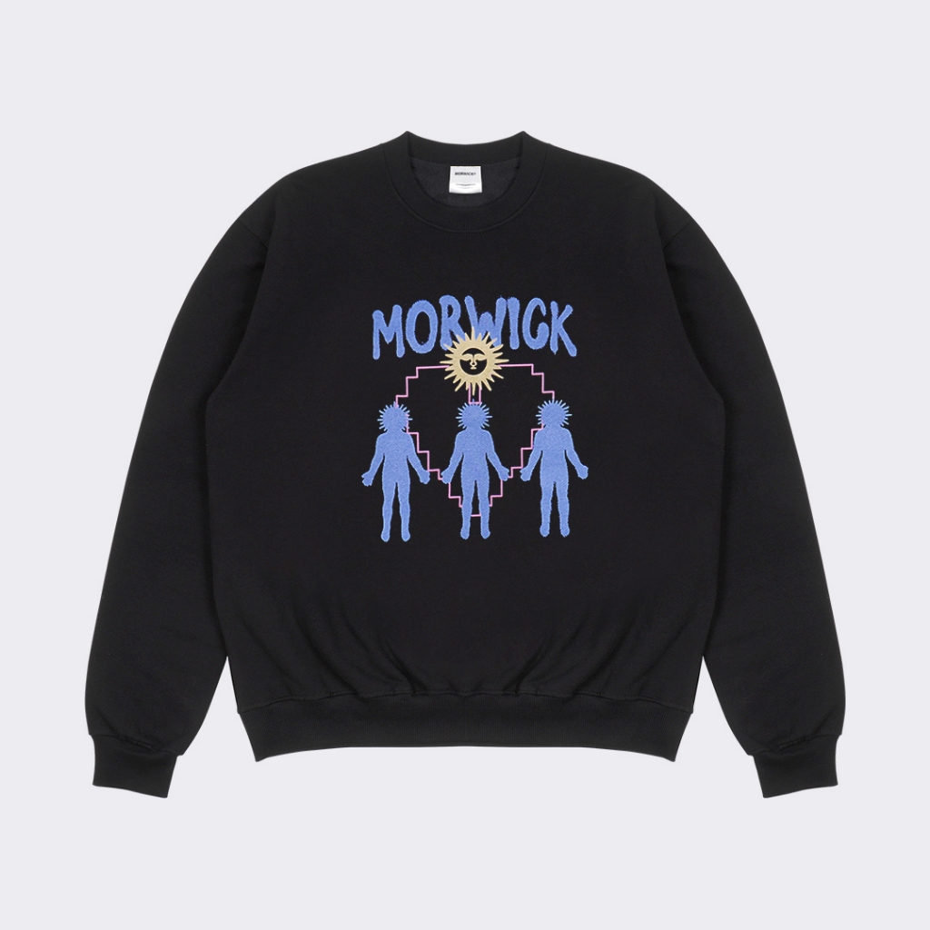 MORWICK Crewneck Sweater ผู้ชาย Vorda สีดํา