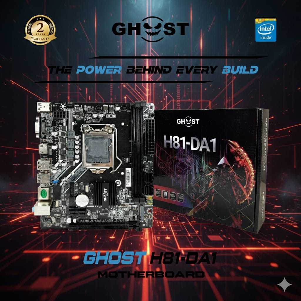 GHOST H81-DA1 DDR3 NVMe LGA1150 INTEL / H81 MOTHERBOARD