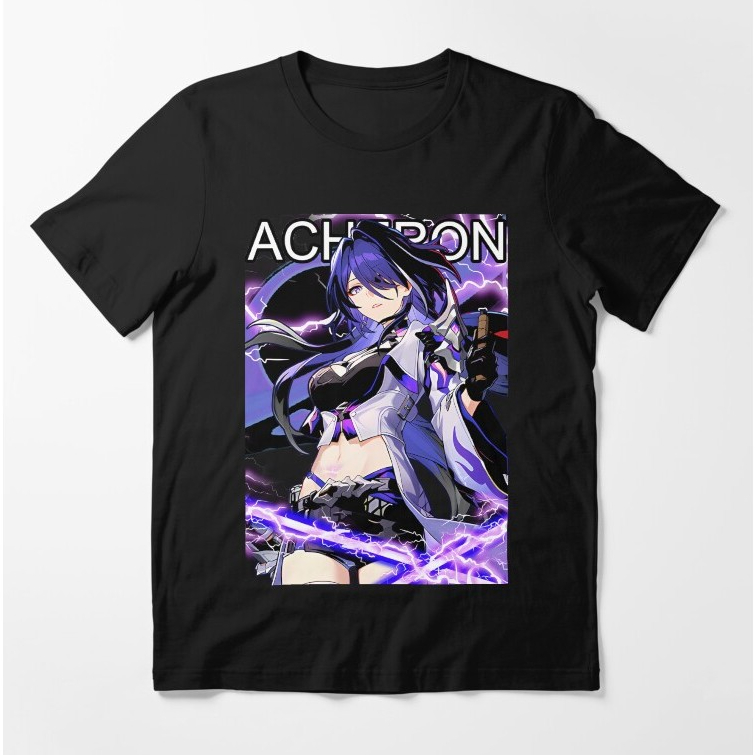 Kaos Acheron honkai star rail เสื้อพัดลม honkai star trail สติกเกอร์ Acheron star rail case Essentia