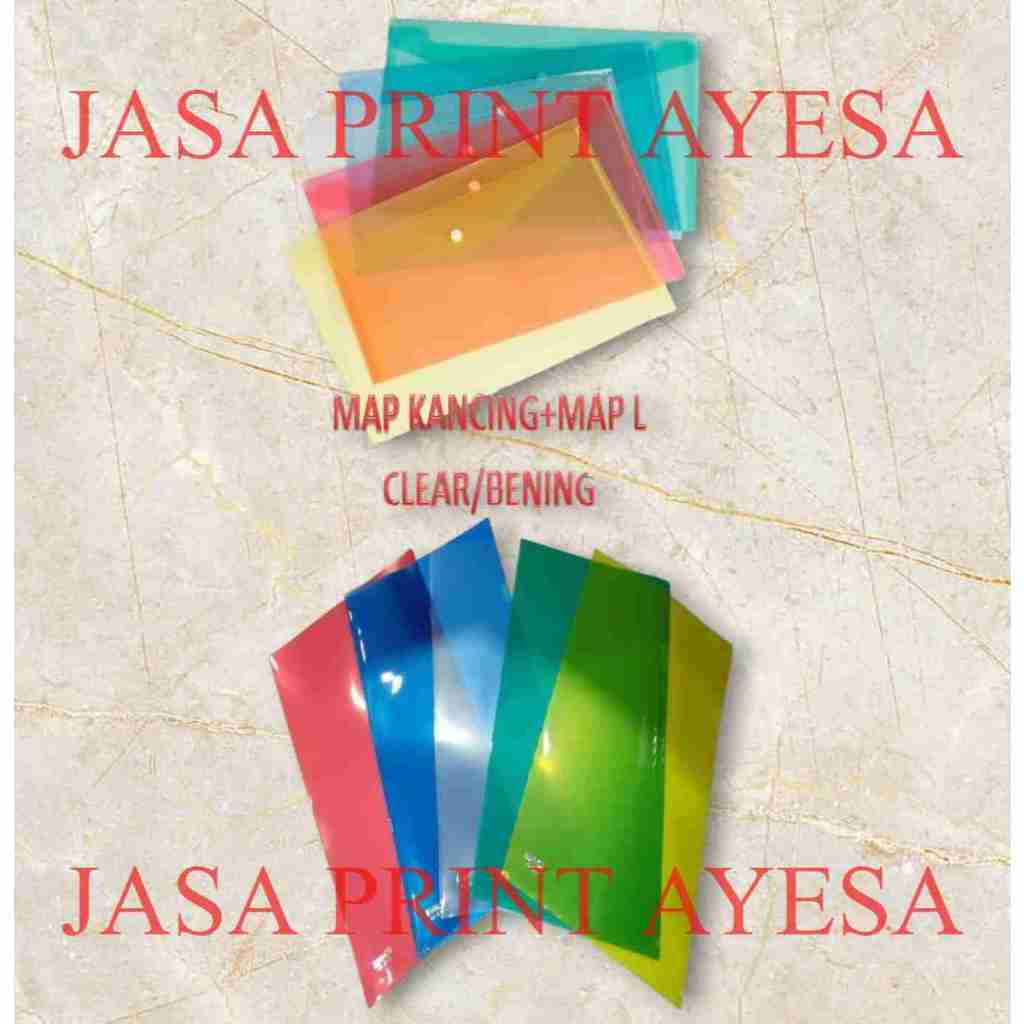 MAP L Folder & MAP Button ใส ขนาด F4 ราคาต่อหน่วยรวมพิมพ์และพิมพ์