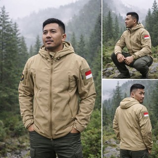 Jaket TAD Tactical Pria Premium Outdoor – Free Logo Garuda Indonesia Windproof & Waterproof