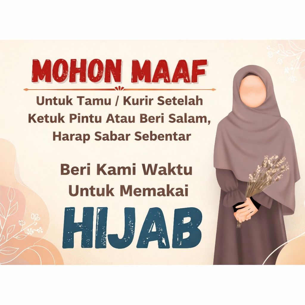 สติ๊กเกอร์ Courier / แขกคนป่วยแล้ว – สติ๊กเกอร์ Hijab Muslimah | ไวนิลกันน้ํา A6 A5