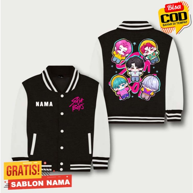 Kids Varsity Baseball Jacket K-POP ONLY BOYS DEMON HUNTER / เสื้อแจ็คเก็ตแบบกําหนดเอง K-POP เท่านั้น