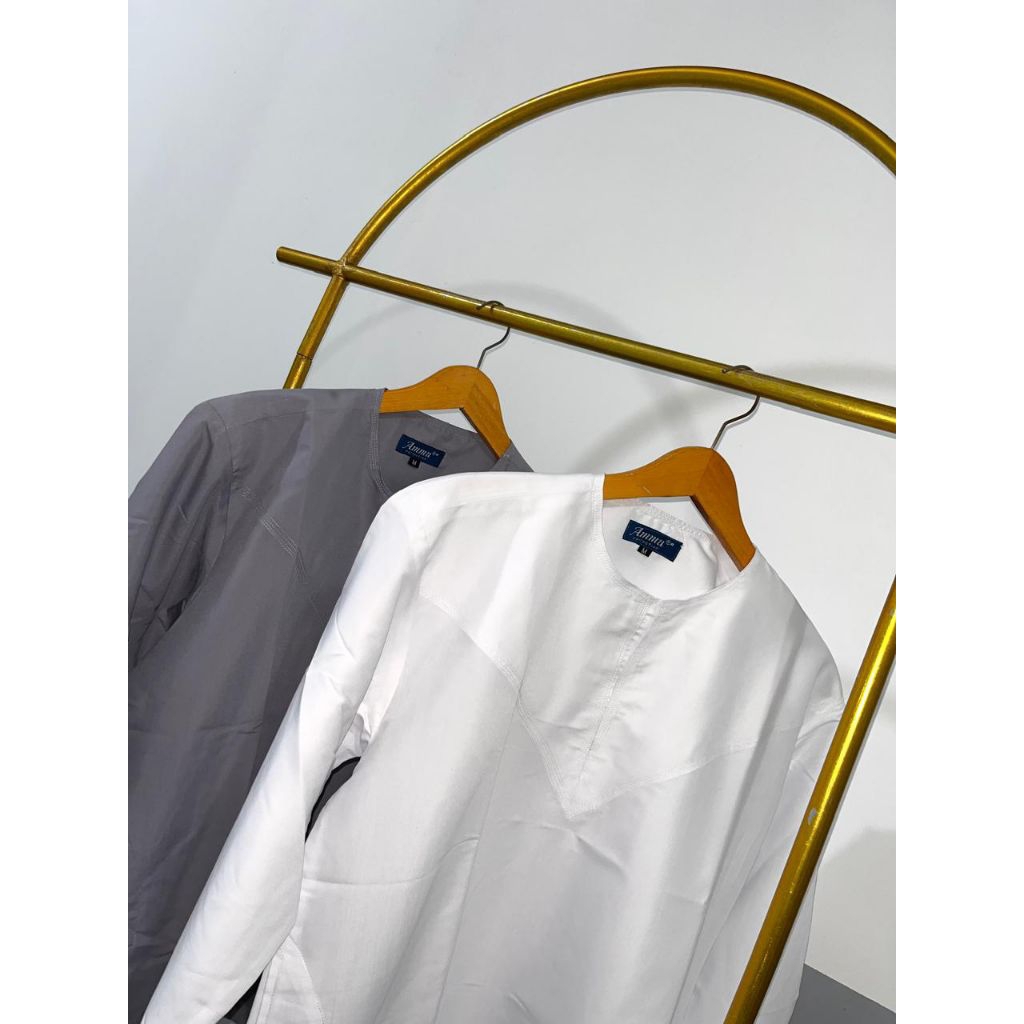 Oman Emirates AMMU Koko เสื้อเชิ้ตสําหรับผู้ใหญ่ผู้ชายแขนยาวกระเป๋าด้านข้าง Collarless