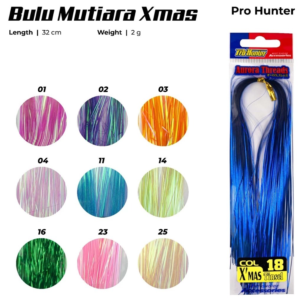 PRO HUNTER XMAS TINSEL PEARL FEATHERS / PROHUNTER PEARL FEATHERS