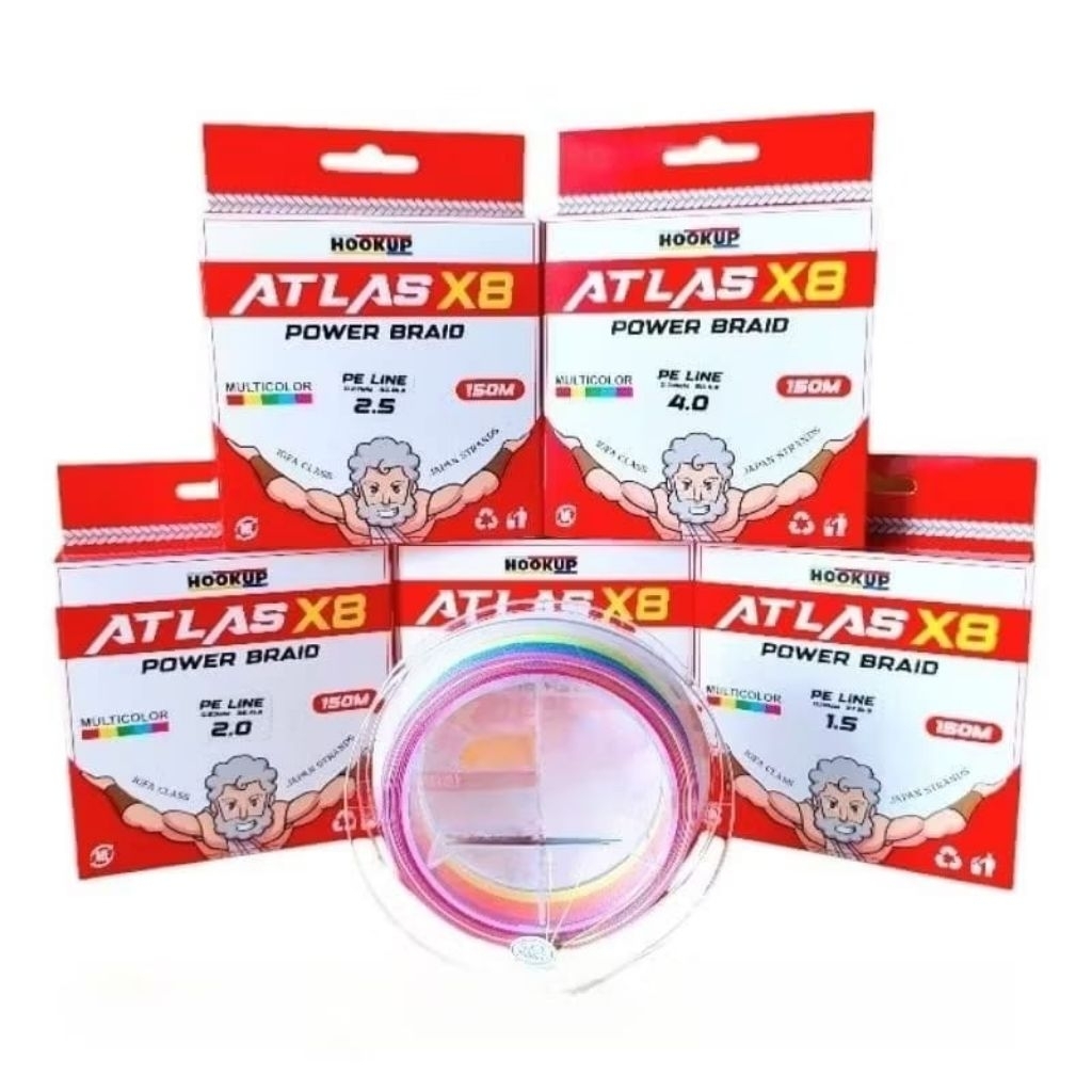 สายตกปลา PE HOOKUP ATLAS X8 สี 150M
