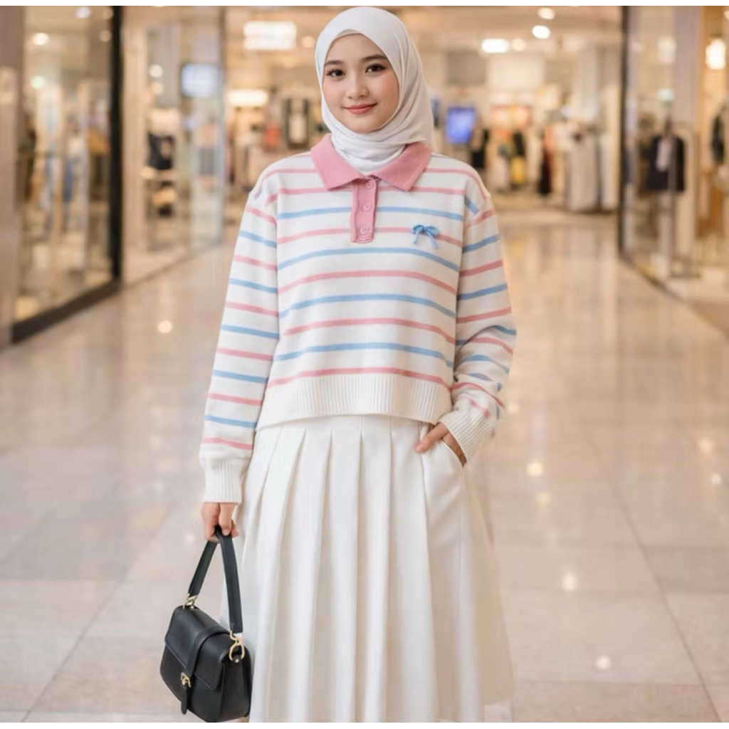 WOMENS KNIT SWETER - KNIT SWETER - สเวตเตอร์ริบบิ้น KNIT - เสื้อเชิ้ตผู้หญิง
