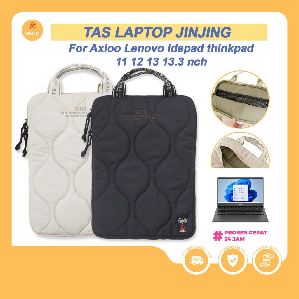Snoopy Puffy Sleeve กระเป๋าแล็ปท็อปมัลติฟังก์ชั่นสําหรับ Lenovo IdeaPad Duet 5 ThinkPad X13 12.4 - 1