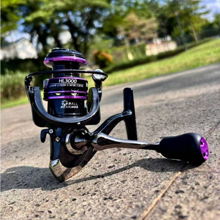 UNGU HAILANG รอกตกปลาโลหะ HL3000 10 Kg สีม่วงแข็งแรง