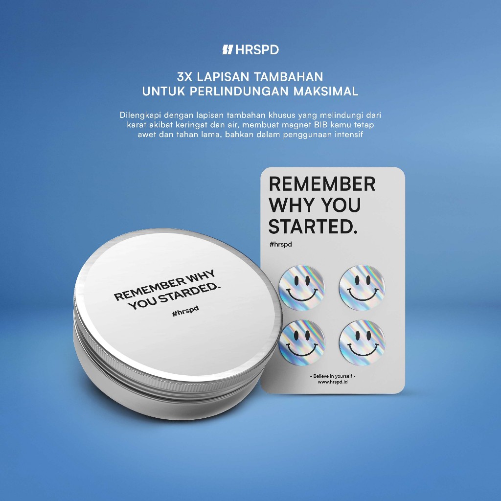 แม่เหล็ก BIB สําหรับ Runner Hologram SMILE ดีไซน์หรูหราสุดแกร่ง-HRSPD