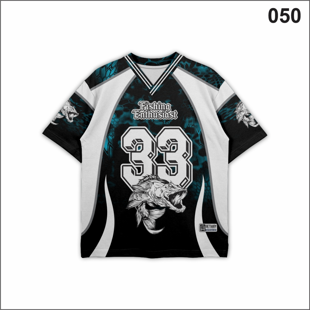 GETWAY Oversize Streetwear Jersey / Rugby Jersey / Retro Casual Jersey / Unisex / NFL Vintage Retro 