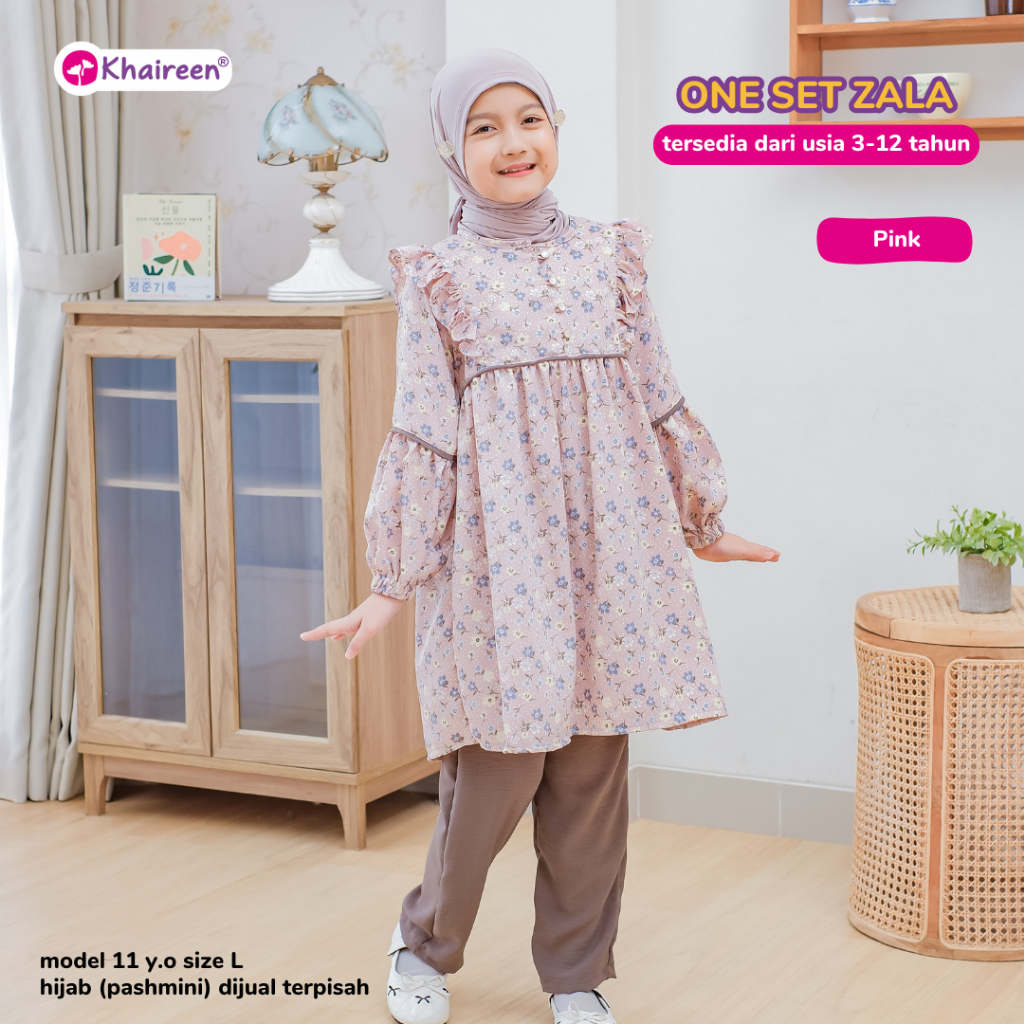 KHAIREEN One Set Zala (3-12 ปี) ชุดวันพีซเด็กผู้หญิง