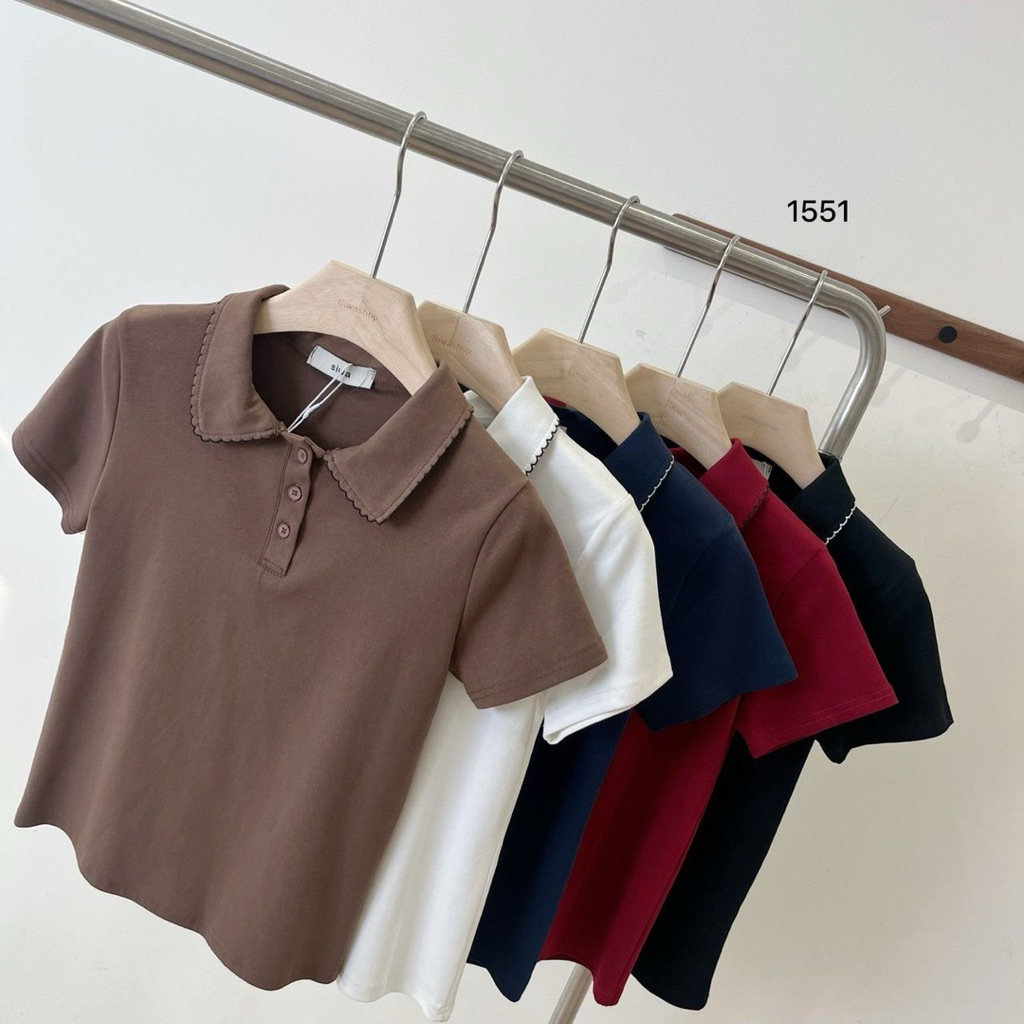 1551 BKK WOMENS COLLAR T-SHIRT TOP