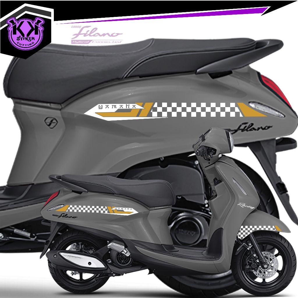 SC.627/STICKER CHECKERBOARD ตัด GRAND FILANO/STRIPING BODY YAMAHA GRAND FILANO/VARIATION BODY LISS