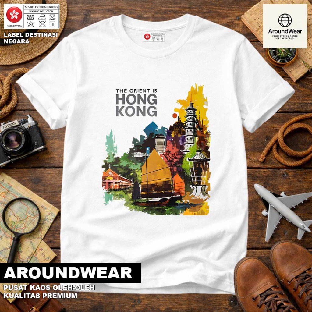 เสื้อยืด HONG KONG SOUVENIR 38 พร้อมแท็ก HONG KONG PREMIUM SOUVENIR MATERIAL GIFT