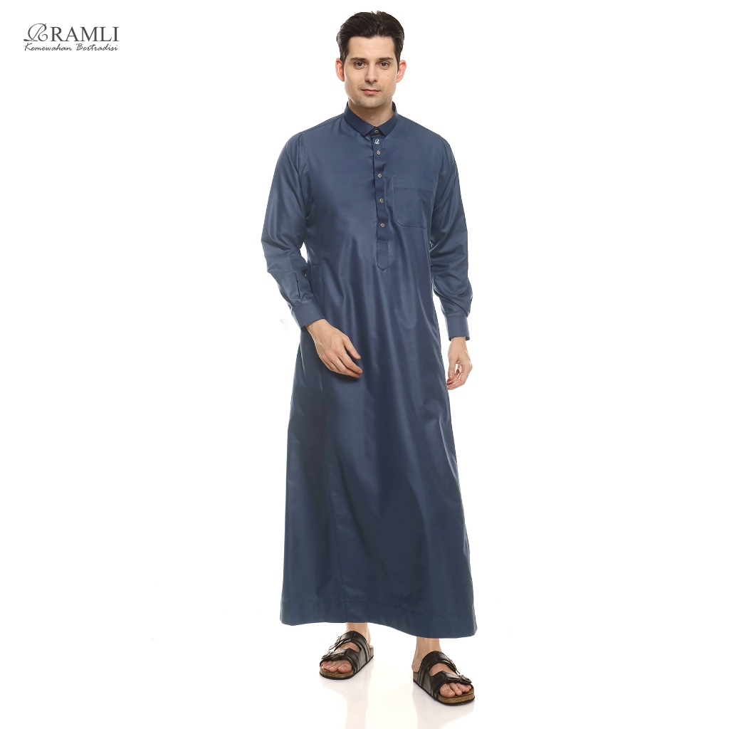 RAMLI - HARAMAIN GAMIS | เสื้อคลุมผู้ชายพรีเมี่ยมแขนยาวและข้อมือยาว 4 สีเรียบหรูและอิสลาม