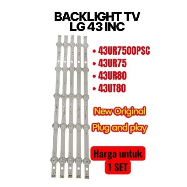 BL - BACKLIGHT - BEKLITE - LG TV 43UR7500PSC - 43UR75 - 43UR80 - 43UT80 ORIGINAL