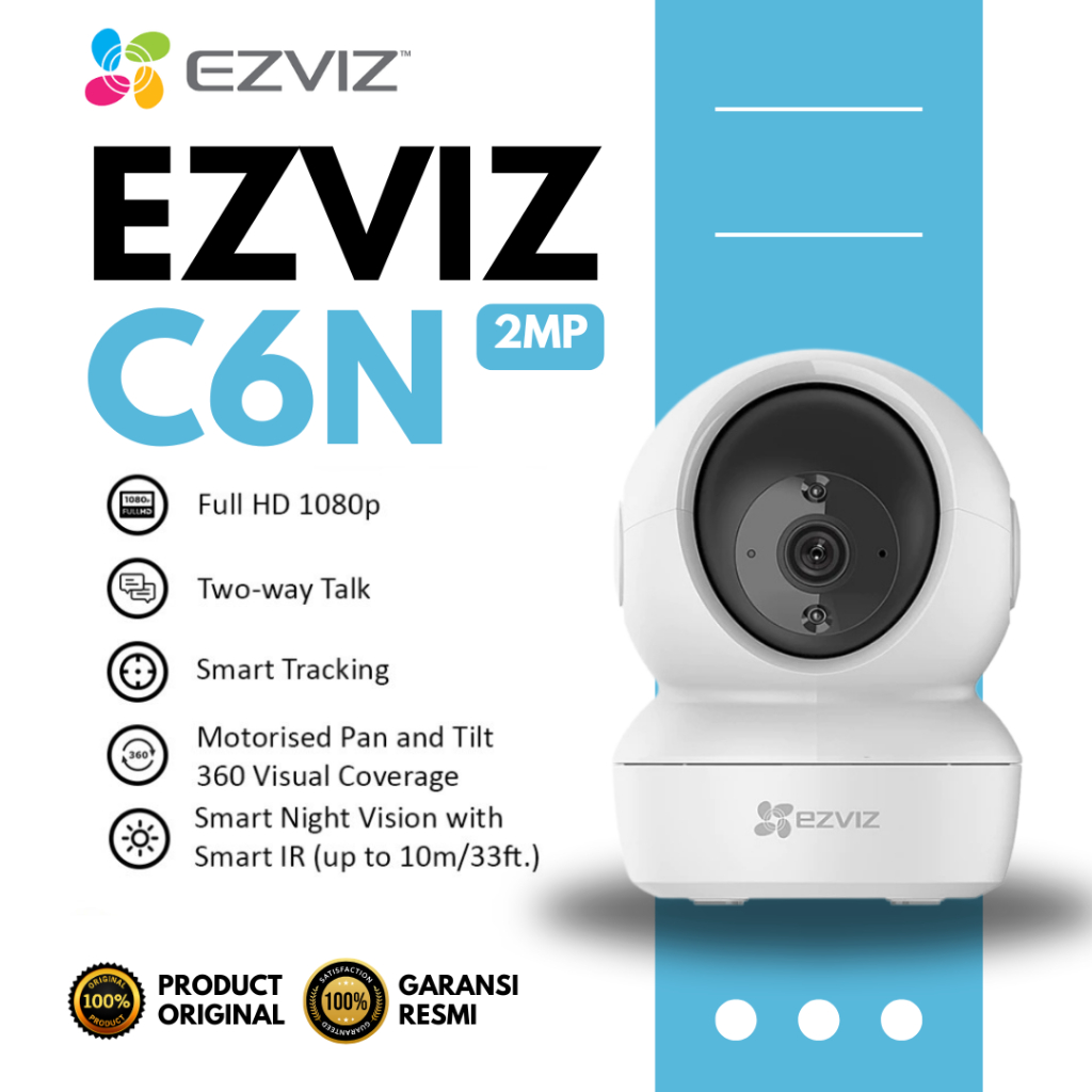 EZVIZ C6N 2MP 1080P FHD SMART WIFI BABYCAM กล้องวงจรปิด INDOOR IP CAM - ต้นฉบับอย่างเป็นทางการ EZVIZ