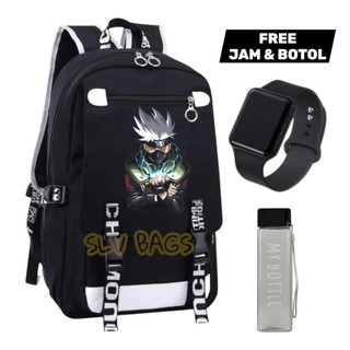 Tas Sekolah Anak SD Laki Laki Cowo Cowok Ransel Kakashi Ninja Naruto Terbaru