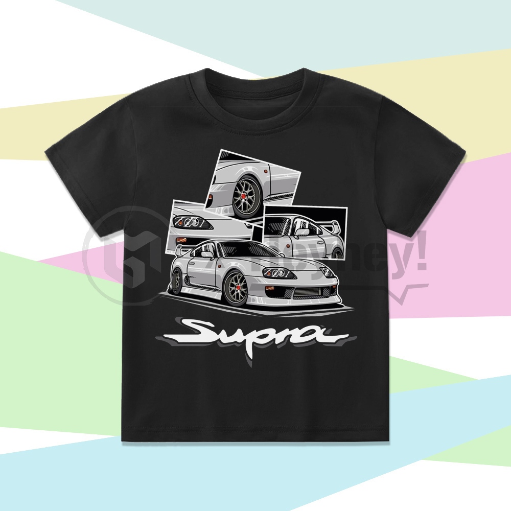 เสื้อผ้าเด็ก เสื้อยืดเด็ก Toyota GR Supra Sport Car Super Car