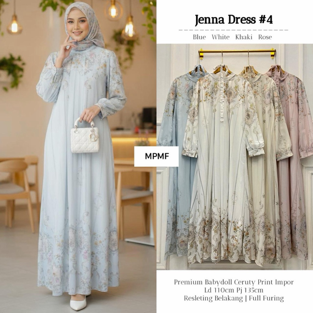Jenna Dress 4 Gamis พรีเมี่ยมโดย Mpmf
