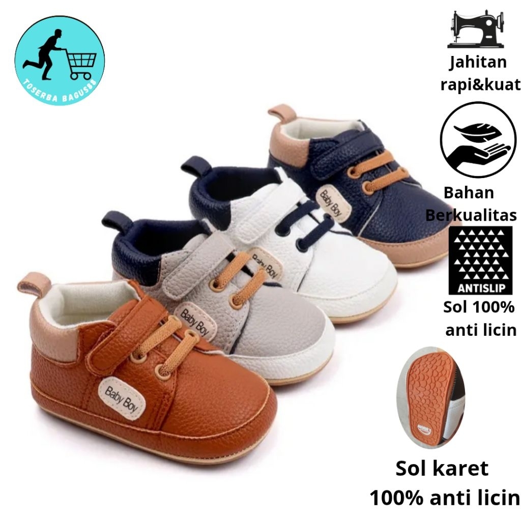 BABY BOY รองเท้า Anti-Slip Prewalker BABY BOY อายุ 0-12 เดือน