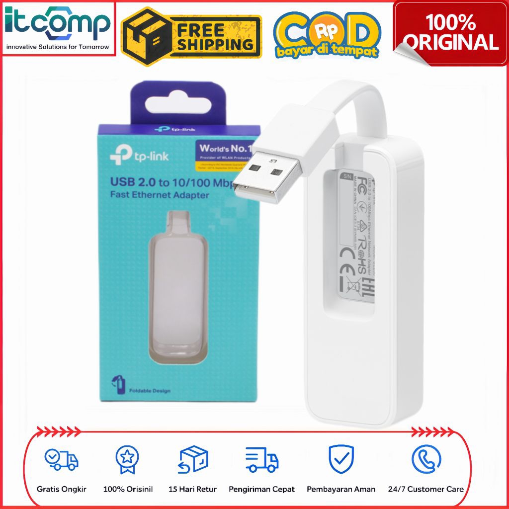 TP-Link UE200 Single USB 2.0 to Fast 100Mbps Ethernet Network Adapter