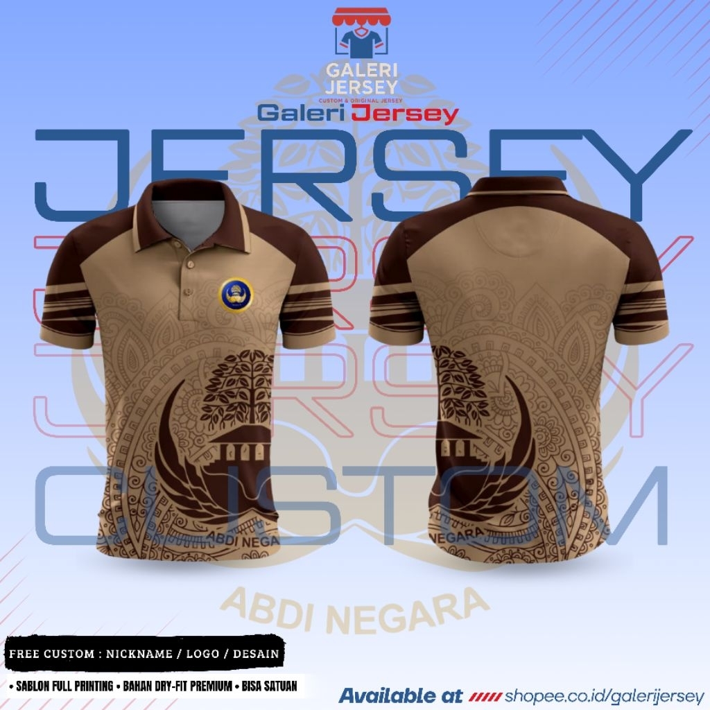 ASN STATE SERVICE JERSEY FULL PRINTING | COUNTRY EMPLOYEE JERSEY FREE CUSTOM PREMIUM MATERIAL