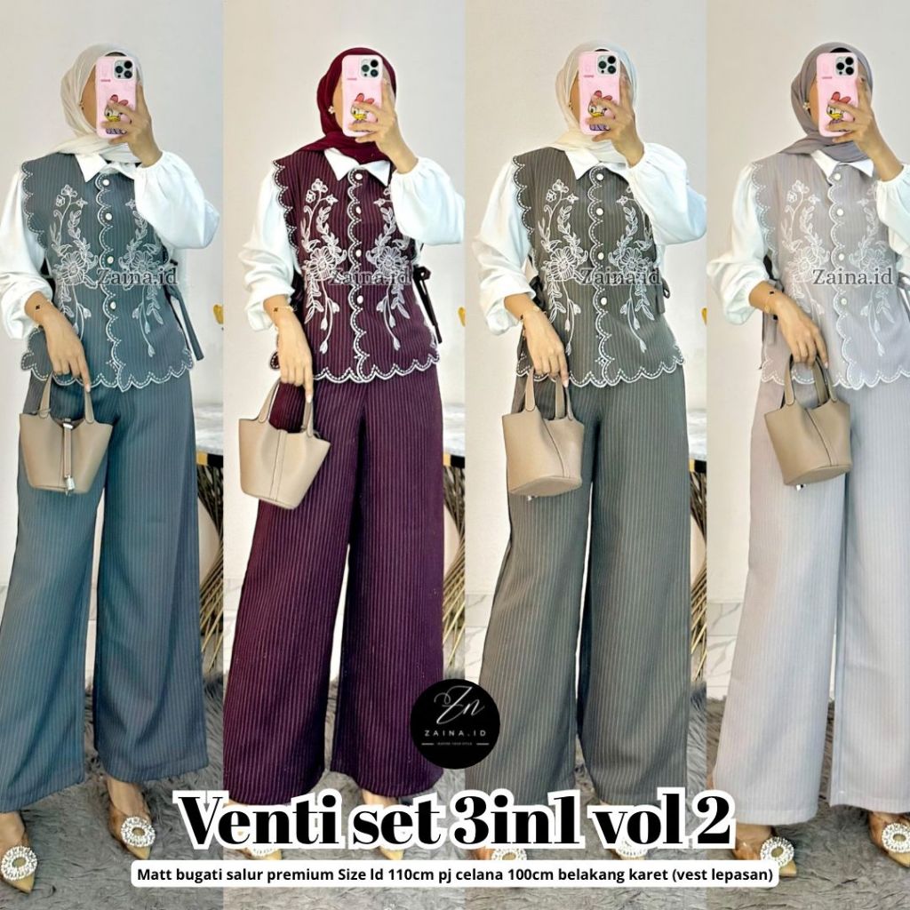 เสื้อผ้าผู้หญิง VENTI SET 3IN1 VOL 2 Trend FASHION HQ จาก Zn