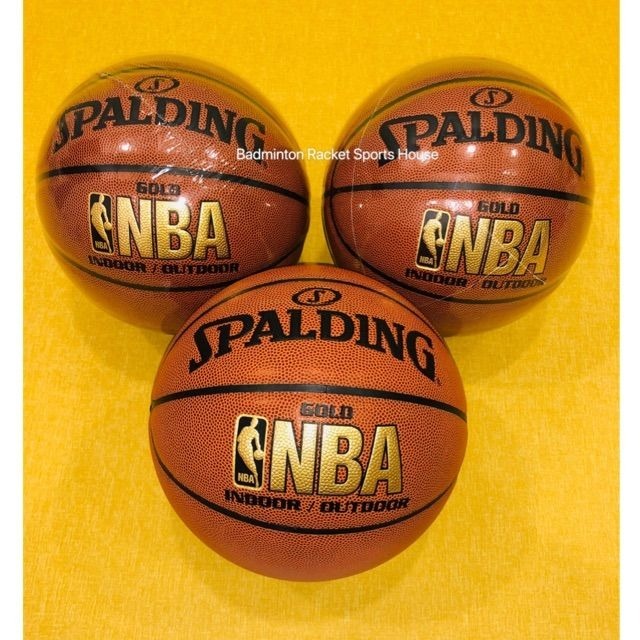 SPALDING NBA GOLD LEATHER BASKETBALL + SPEEDS LX 016-1 PUMP