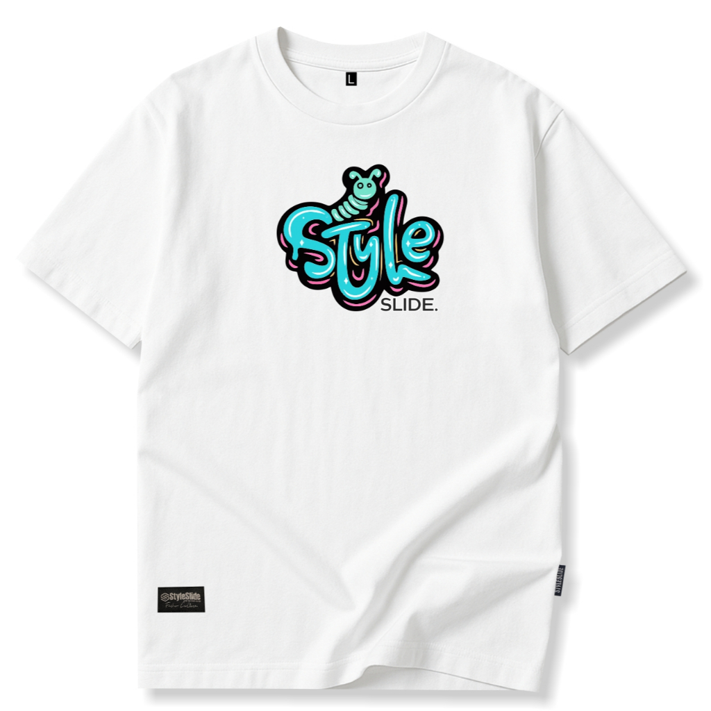 เสื้อยืด distro ผู้ชาย เสื้อผ้าผู้ชาย เสื้อ distro เสื้อยืดศิลปะ rigal สีขาว