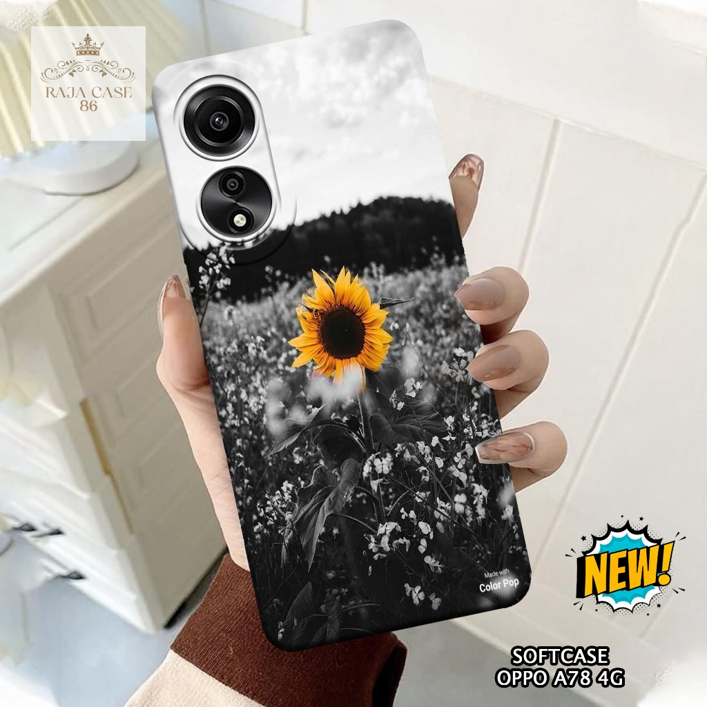 เคส HP Oppo A78 4G - เคส Oppo A78 4G - เคสดอกไม้ Motif - ฟิล์มกันรอยมือถือ - Oppo A78 4G Softcase - 