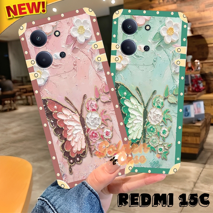 [104] Casing Xiaomi Redmi 15C 4G 2025 - Redmi Poco C85 4G 2025 ล่าสุดผีเสื้อความงาม rainb0w motif co