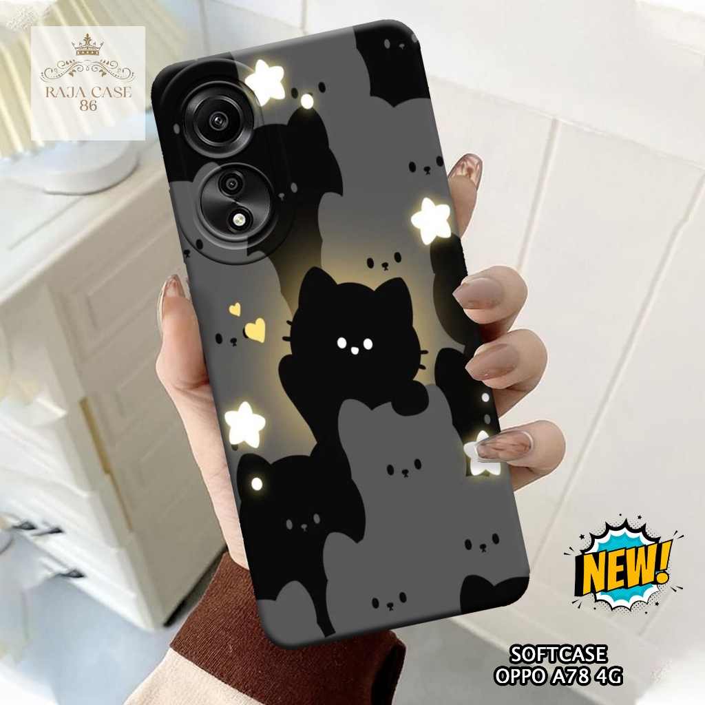 เคส HP Oppo A78 4G - เคส Oppo A78 4G - เคสการ์ตูน Motif - ฟิล์มกันรอยมือถือ - Oppo A78 4G Softcase -