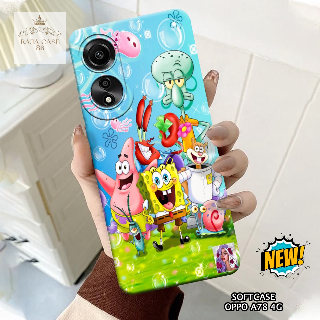 เคส HP Oppo A78 4G - เคส Oppo A78 4G - เคสการ์ตูน Motif - ฟิล์มกันรอยมือถือ - Oppo A78 4G Softcase -