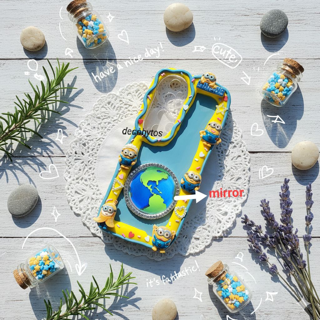 (decobytos) PRE-ORDER Decoden Phone Case Minion Pop Fun Collect สําหรับ HP Handmade Deco Cream 3D ทุ