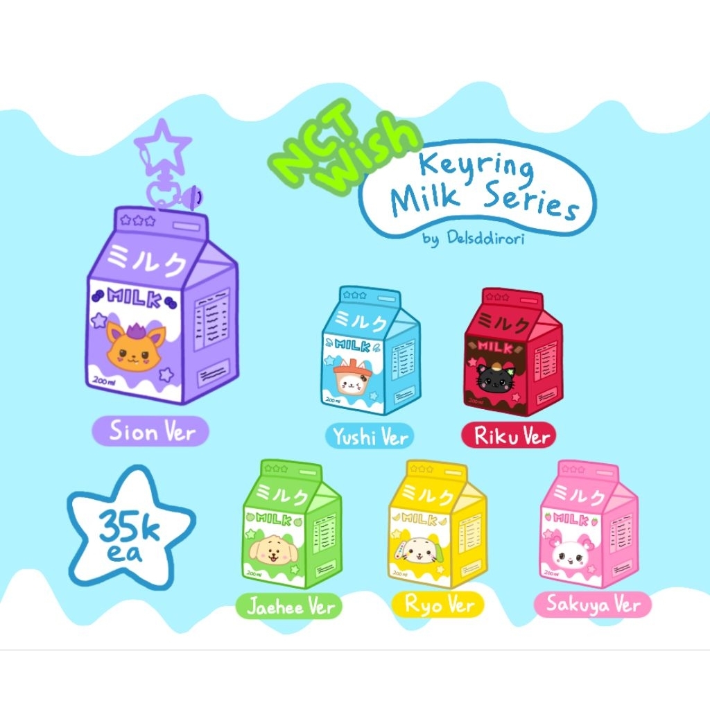 พวงกุญแจ NCT Wish พวงกุญแจ Milky Series