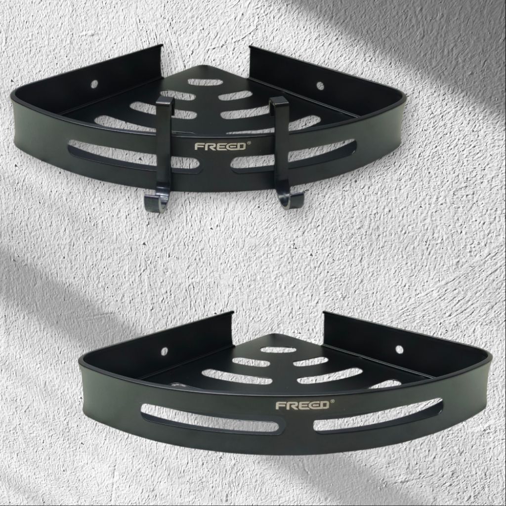 BATHROOM CORNER PLANSET/BLACK CORNER PLANSET/MULTIFUNCTIONAL CORNER SHELF/BATHROOM SHELF