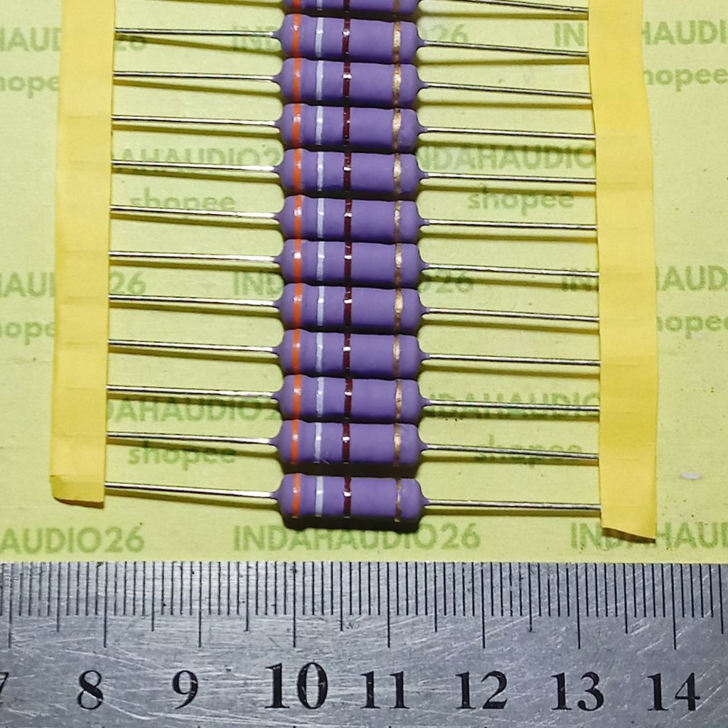 UNGU PURPLE 390R 2W 5% ตัวต้านทานเท้าทองแดง 390 r 2 วัตต์ 390 โอห์ม 2 วัตต์ 5 เปอร์เซ็นต์ 390r 2w