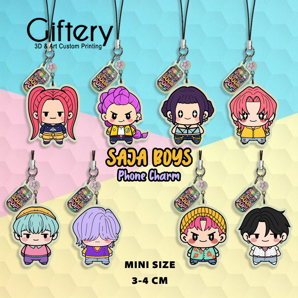 HP GANTUNGAN 3D Demon Hunters Kpop Saja Boyz Glossy Finish Limited Edition Premium Handmade โทรศัพท์