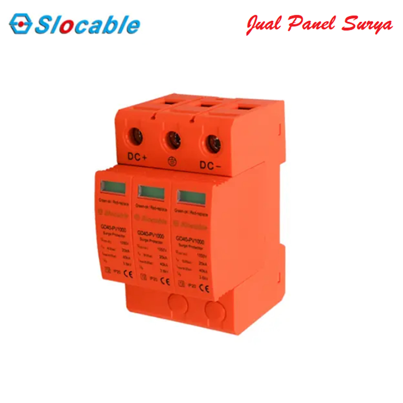 SLOCABLE DC SPD 3P 1000v 40kA GD40-PV1000 อุปกรณ์ป้องกันไฟกระชาก
