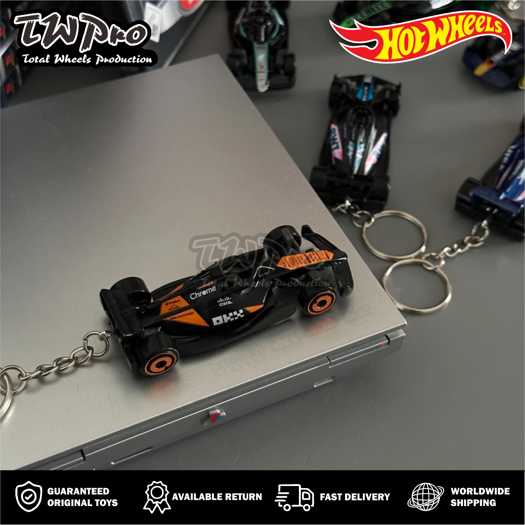 GANTUNGAN HOT WHEELS FORMULA 1 KEYCHAIN - F1 - McLaren Formula 1 Team - McLaren Racing - SHRIPP HOOK