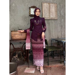(Akita- KEBAYA JANGGAN AJENG JAGUAR SERIES ) Set Couple Atasan Blouse janggan Premium, Kemeja Batik Doby & Rok Doby Premium Kondangan & Lamaran