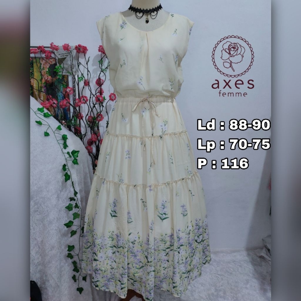 เดรสยาวมิดิ Axes Femme